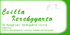 csilla kerekgyarto business card