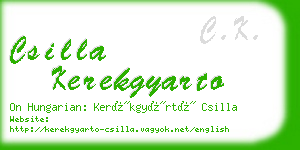 csilla kerekgyarto business card